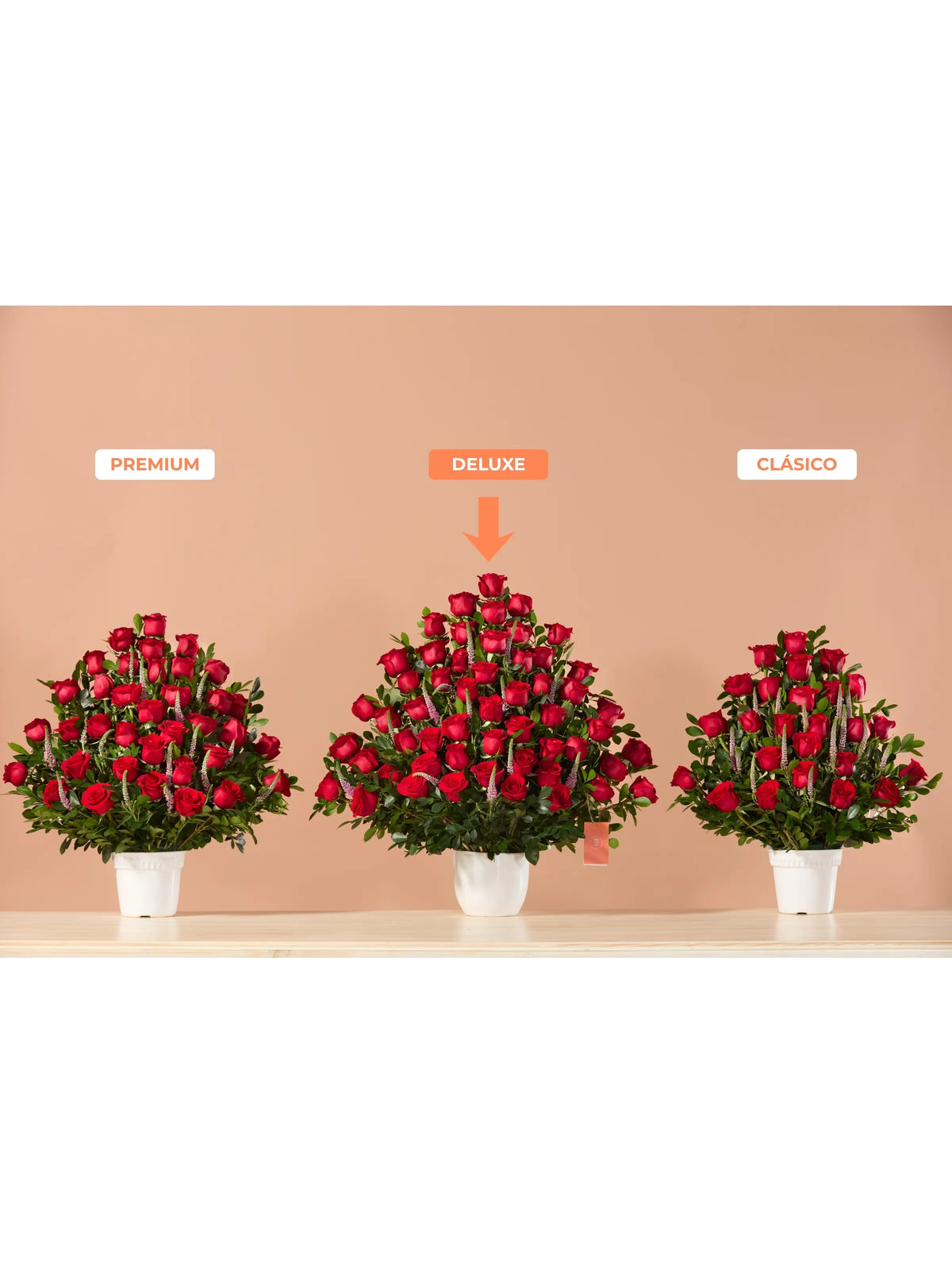 Abanico de Rosas Rojas - Deluxe