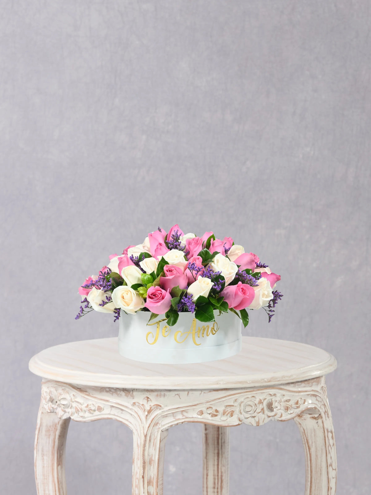 Box Te Amo box floral con 45 rosas