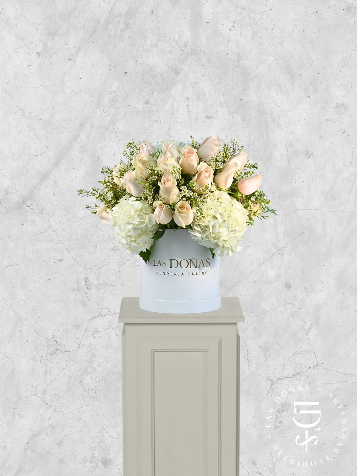 Box Condolencias box floral con 36 rosas blancas
