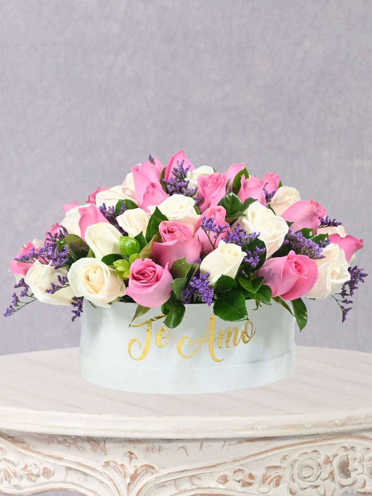 Box Te Amo box floral con 45 rosas