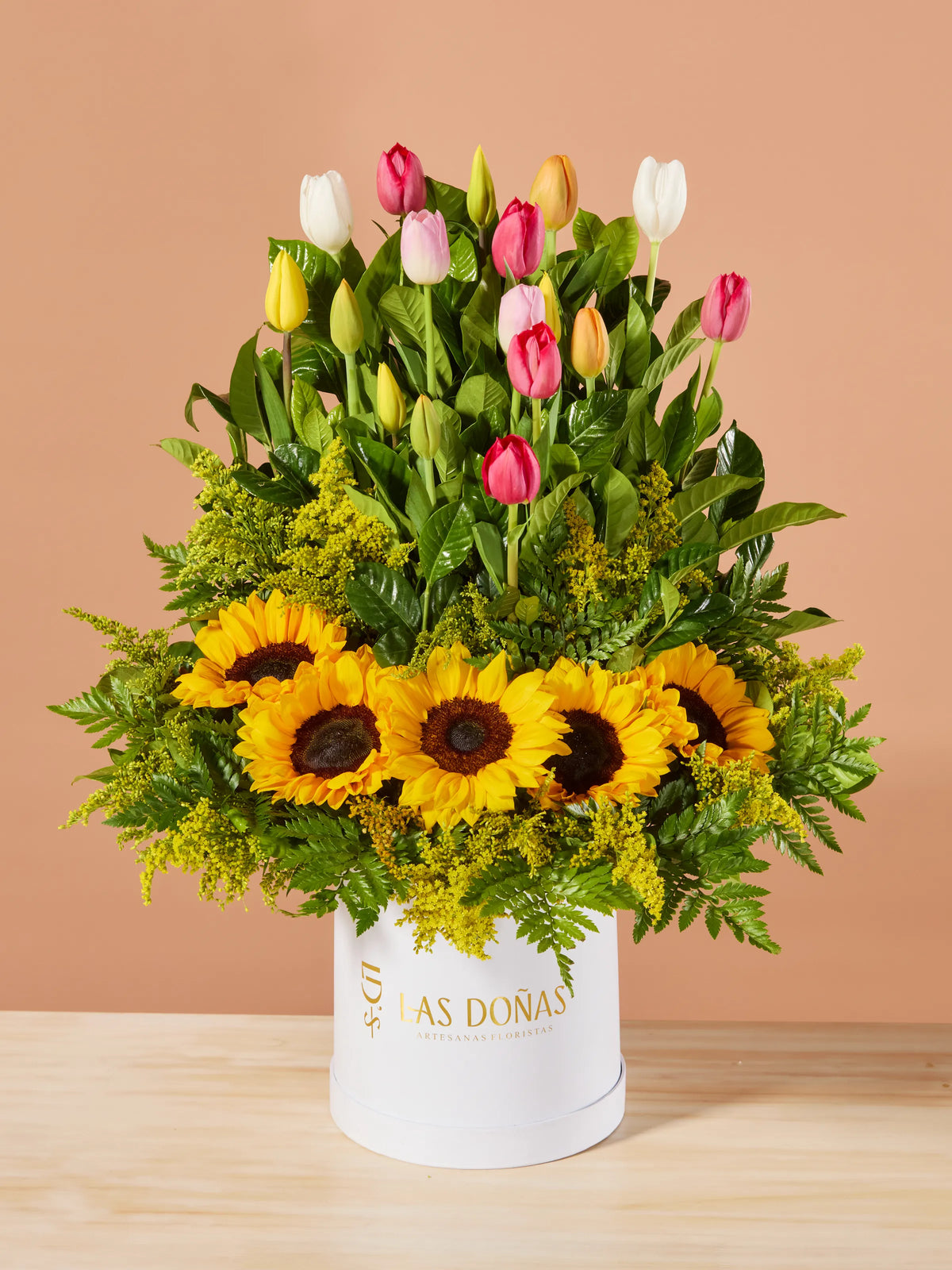 Box de Tulipanes y Girasoles · Deluxe