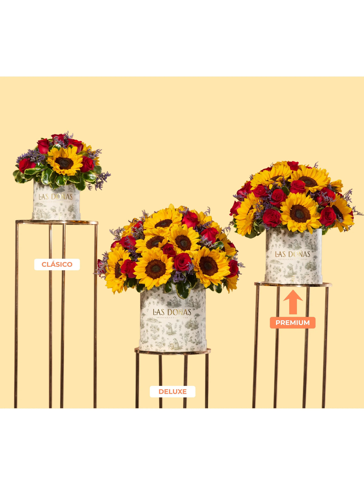 Box Rosas y Girasoles - Premium
