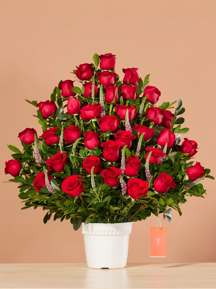 Abanico de Rosas Rojas