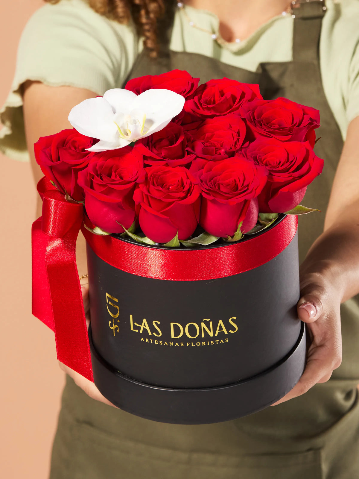 Box de rosas y orquidea - Clásico