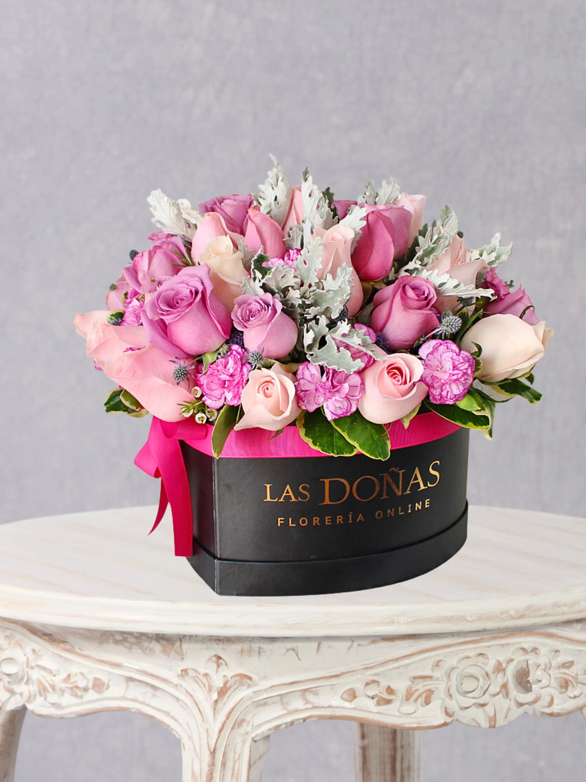 Expresión De Amor box floral con 24 rosas