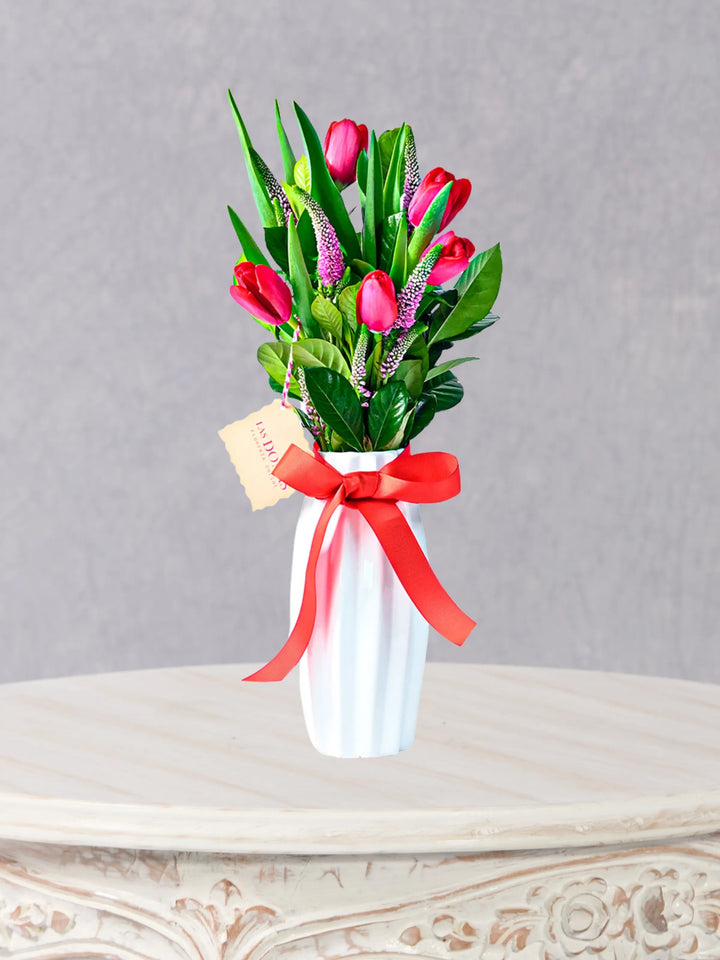 Florero 5 Tulipanes