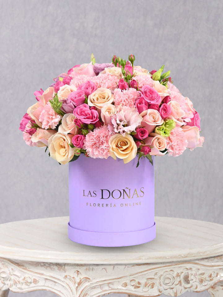 Box Diana box floral con 40-45 rosas