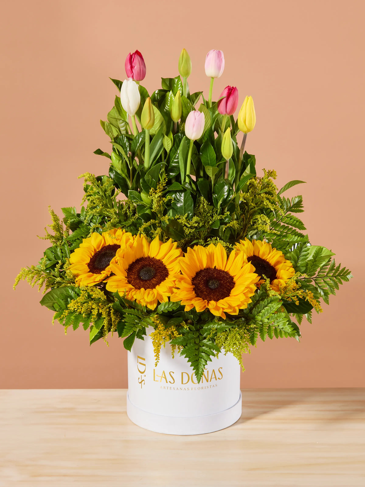 Box de Tulipanes y Girasoles · Premium
