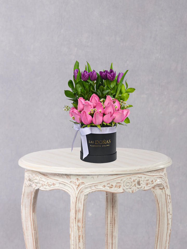 Box Rosas Y Tulipanes