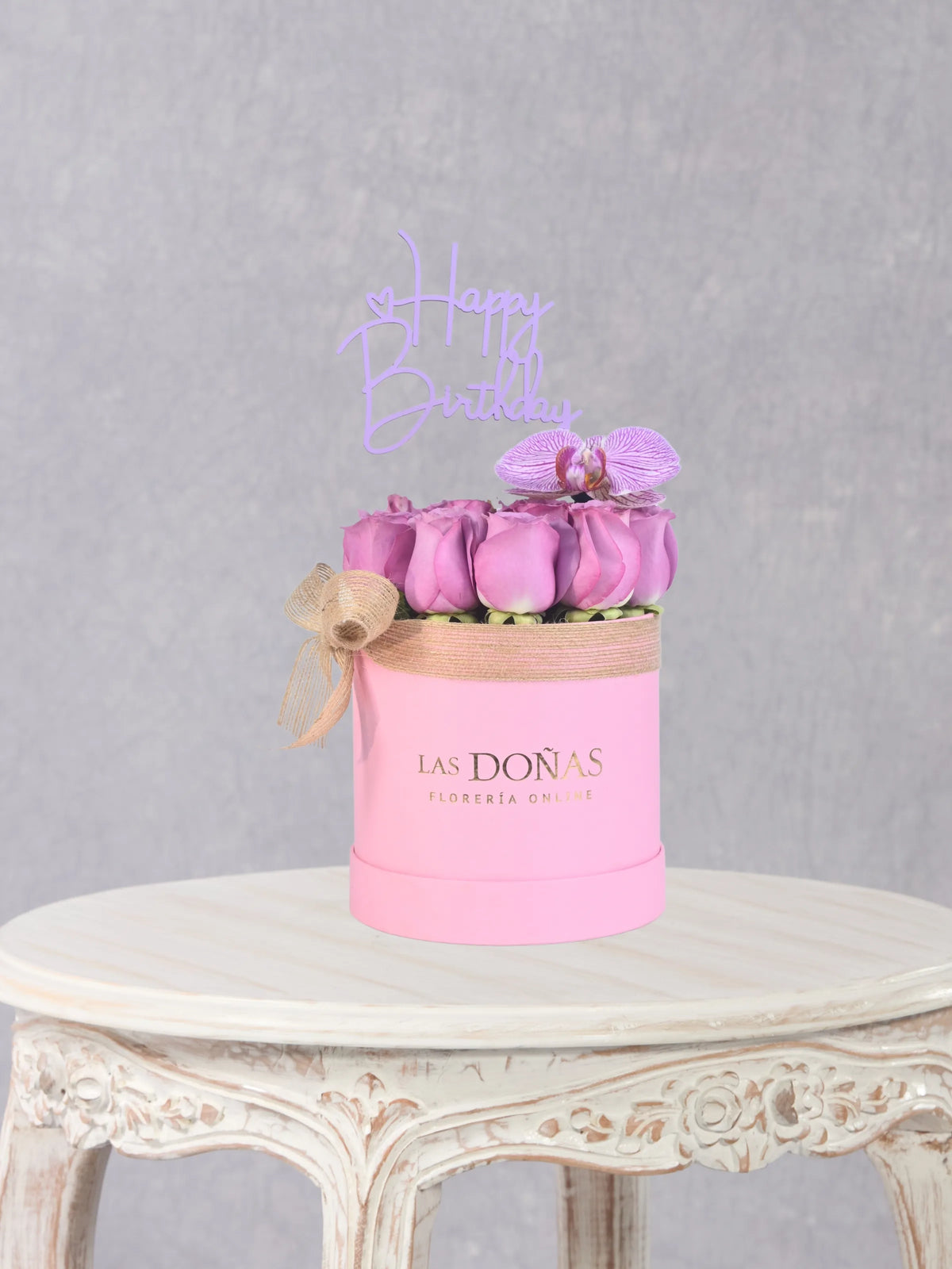 Box De Rosas Y Orquídea Hb